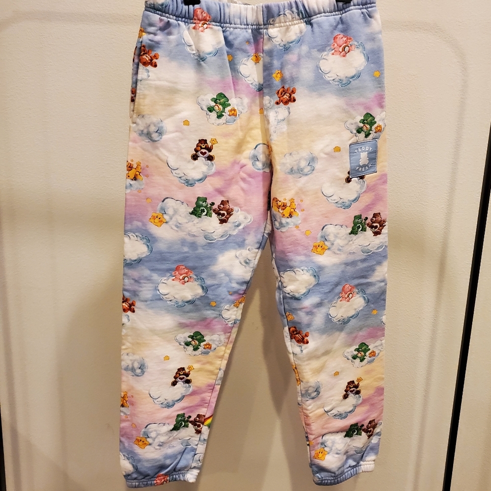 Teddy Fresh Multicolor Pastel Cloud & Care Bears Jogger Sweatpants
